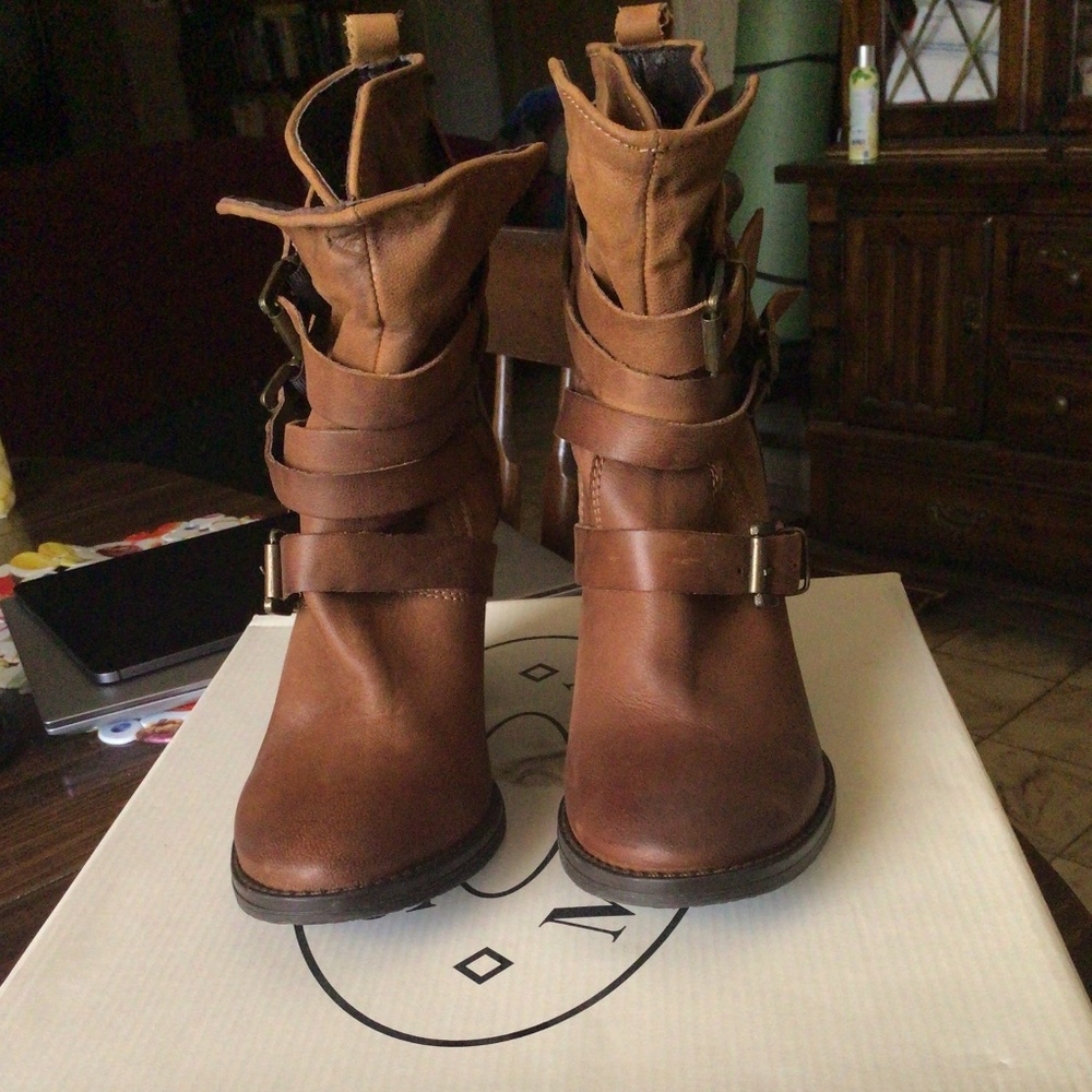 Steve Madden brown leather Yale boot 8M excellent condition